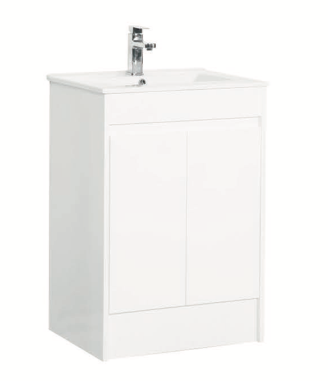 KDK 600mm Floor Standing Unit 100% Waterproof Pvc Gloss White